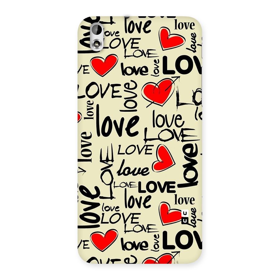 Love Hearts Pattern Back Case for HTC Desire 816g