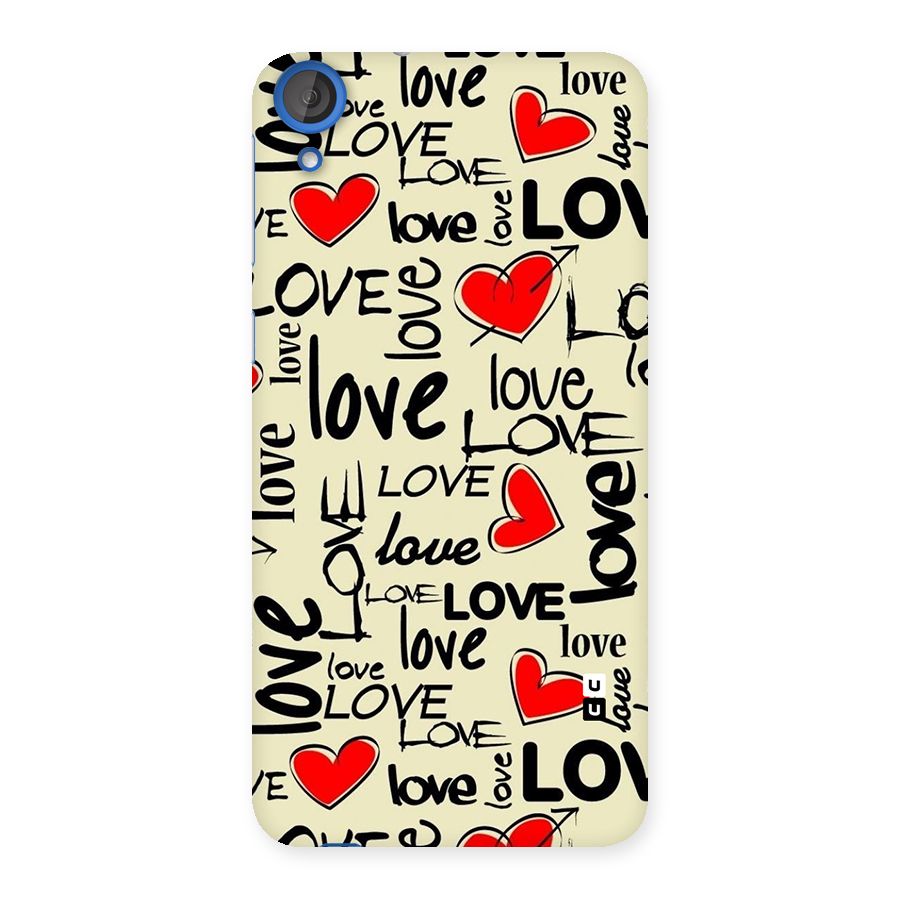 Love Hearts Pattern Back Case for HTC Desire 820