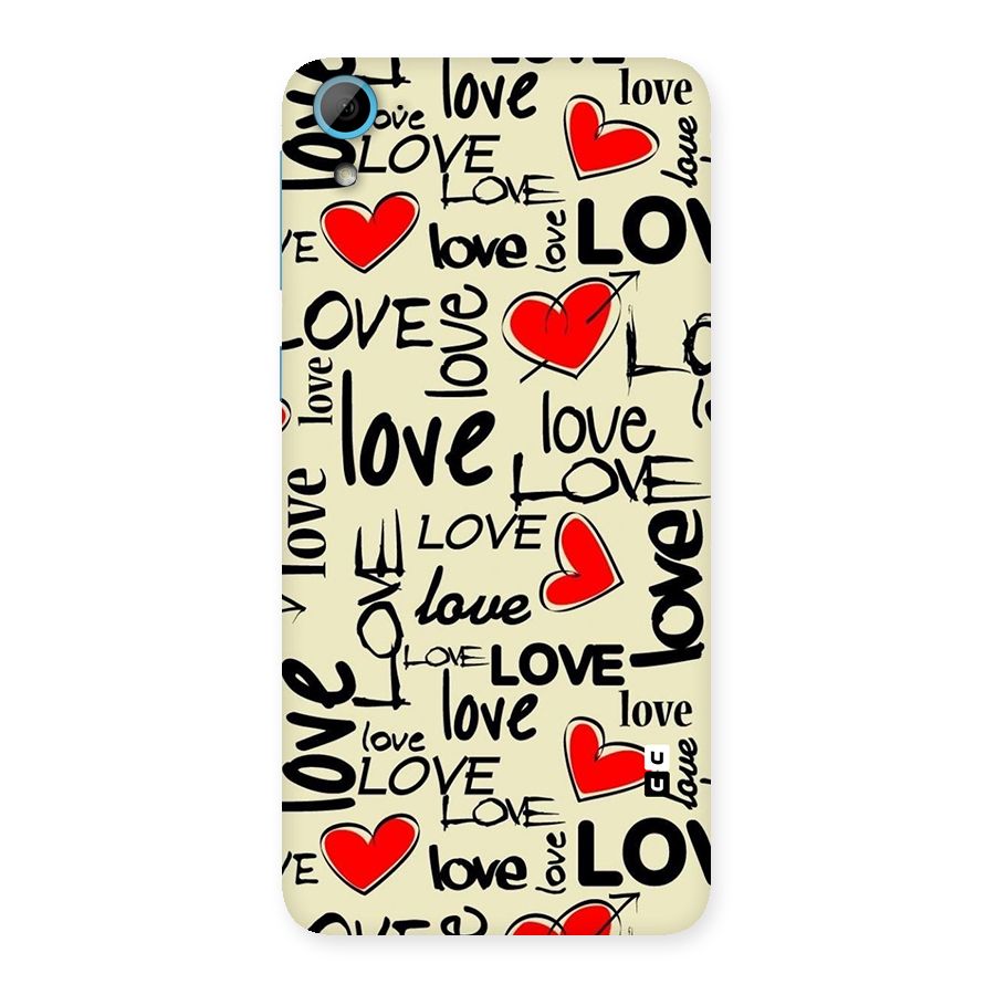 Love Hearts Pattern Back Case for HTC Desire 826