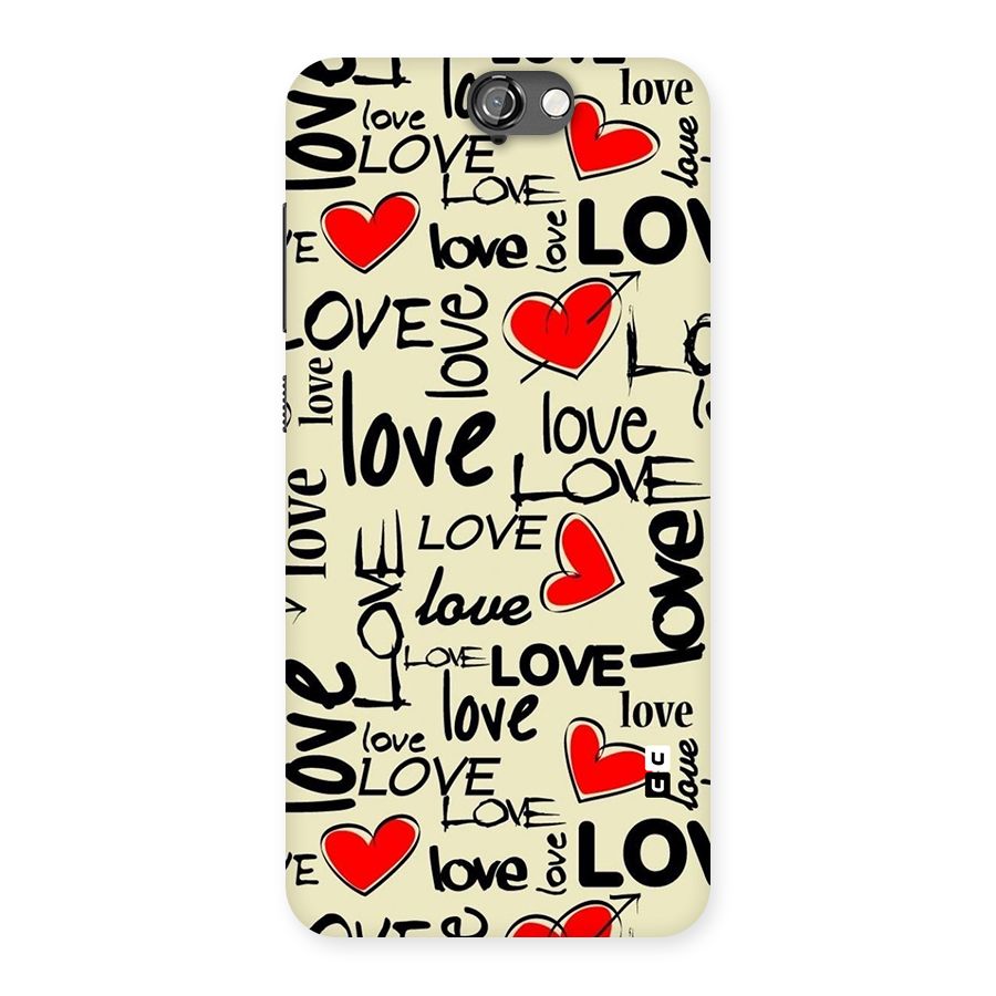 Love Hearts Pattern Back Case for HTC One A9