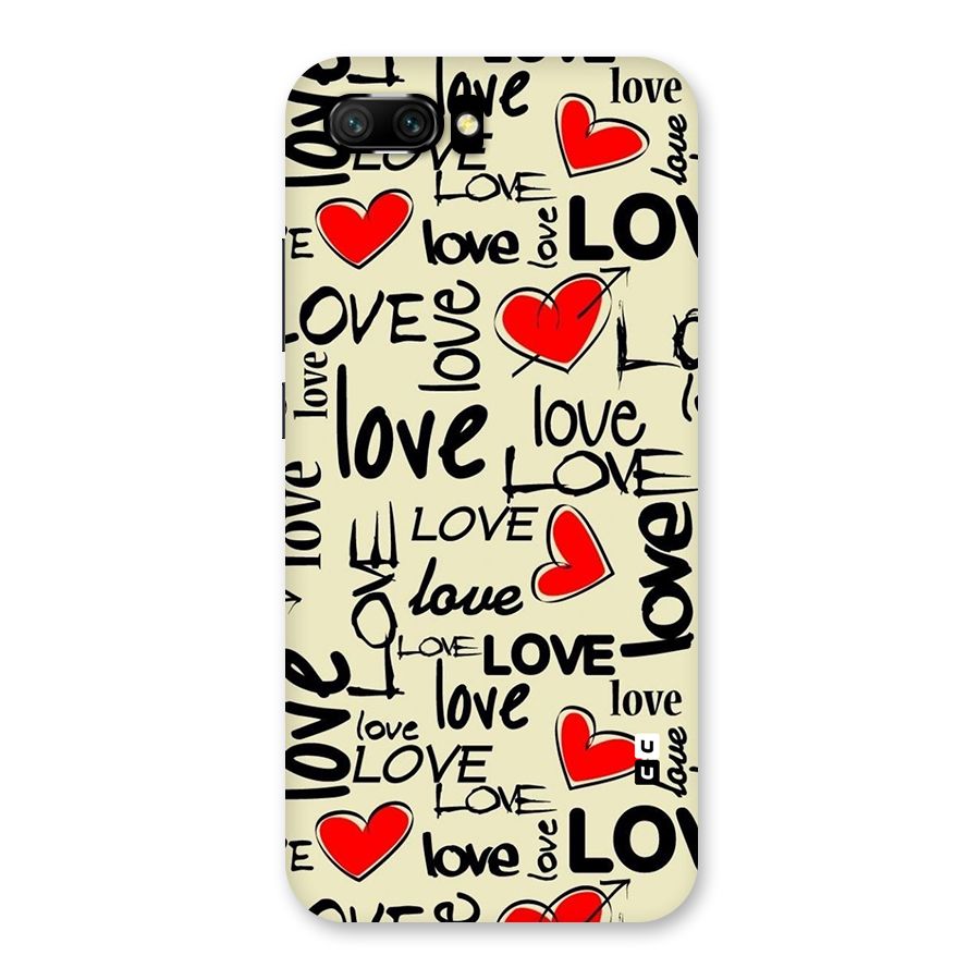 Love Hearts Pattern Back Case for Honor 10