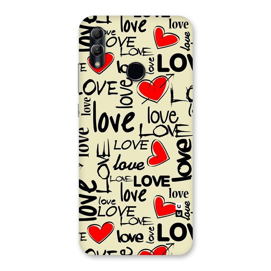 Love Hearts Pattern Back Case for Honor 10 Lite