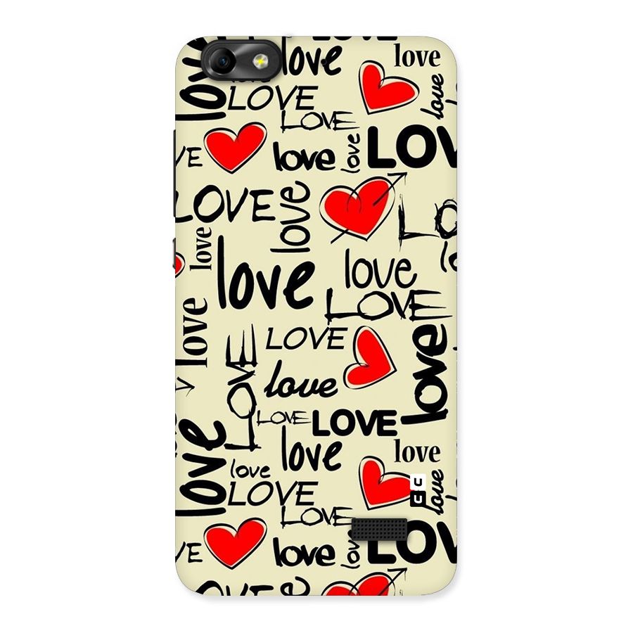 Love Hearts Pattern Back Case for Honor 4C