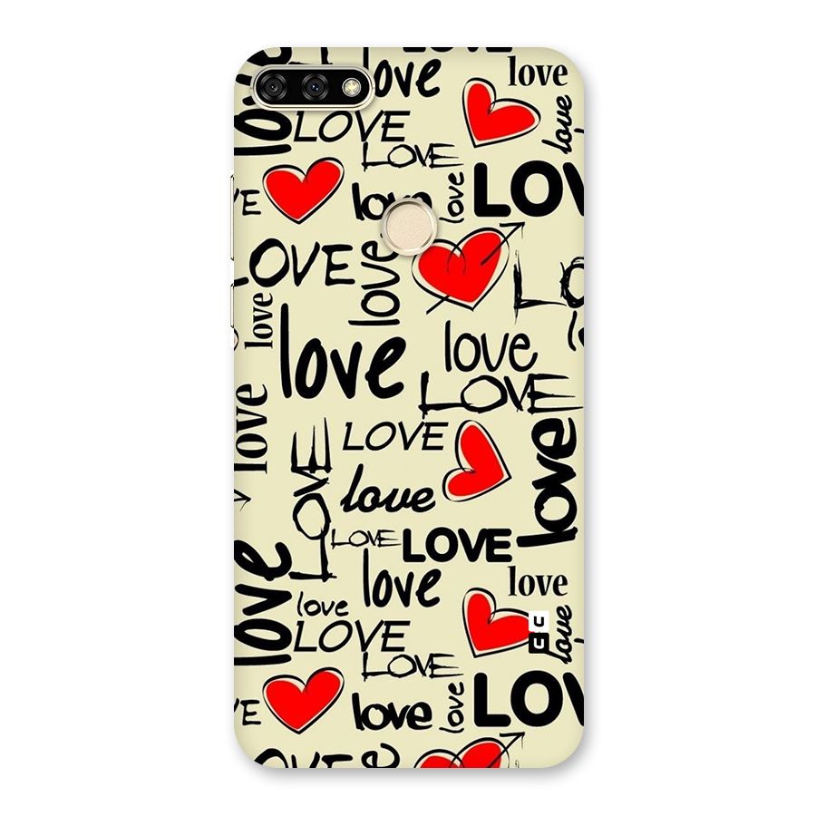 Love Hearts Pattern Back Case for Honor 7A