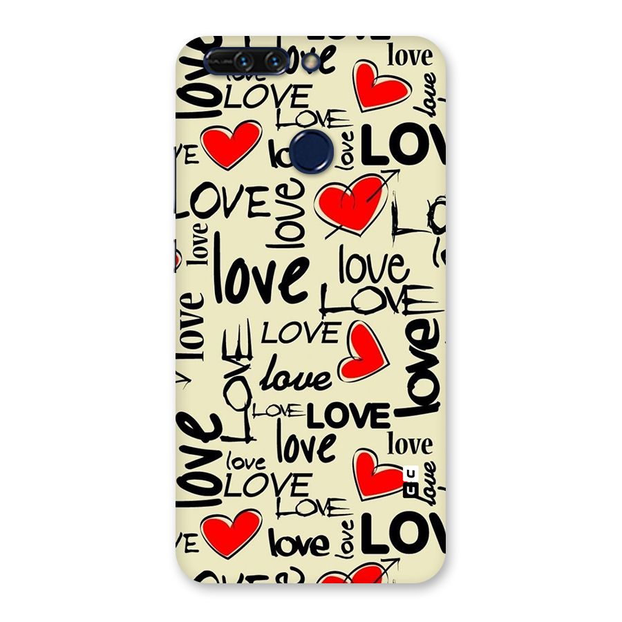 Love Hearts Pattern Back Case for Honor 8 Pro