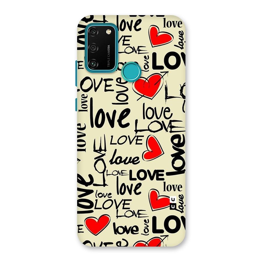 Love Hearts Pattern Back Case for Honor 9A