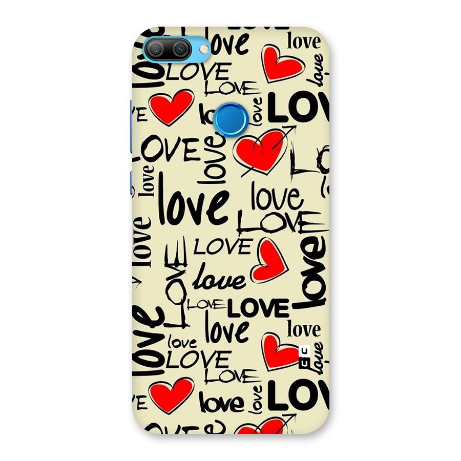 Love Hearts Pattern Back Case for Honor 9N