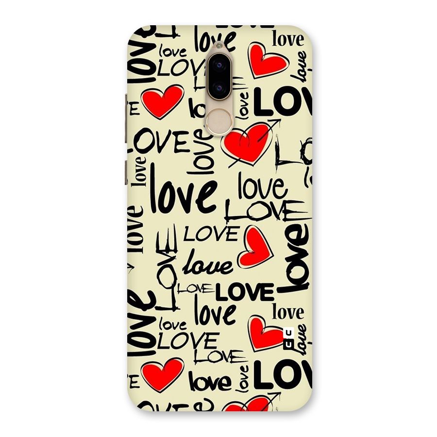 Love Hearts Pattern Back Case for Honor 9i