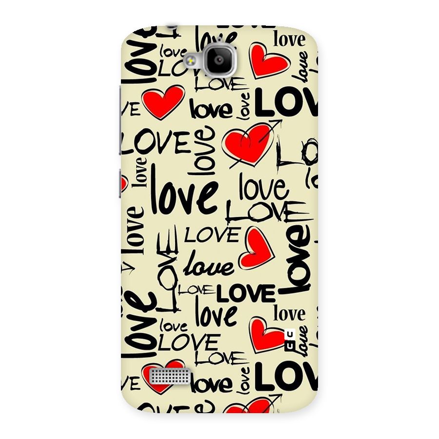 Love Hearts Pattern Back Case for Honor Holly