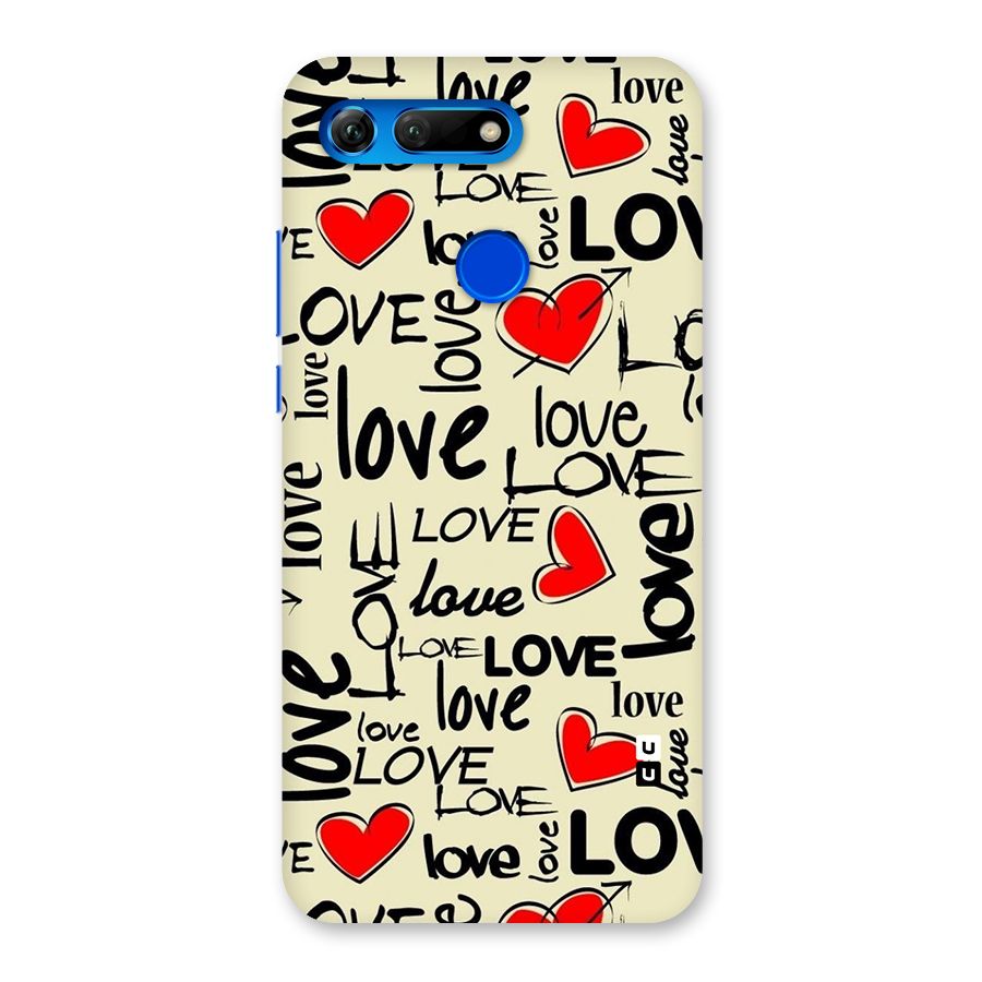 Love Hearts Pattern Back Case for Honor View 20