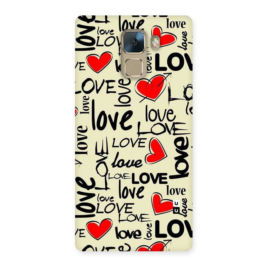 Love Hearts Pattern Back Case for Huawei Honor 7