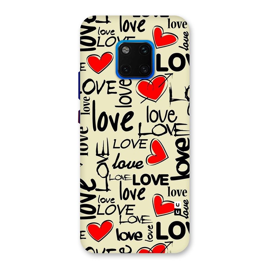 Love Hearts Pattern Back Case for Huawei Mate 20 Pro