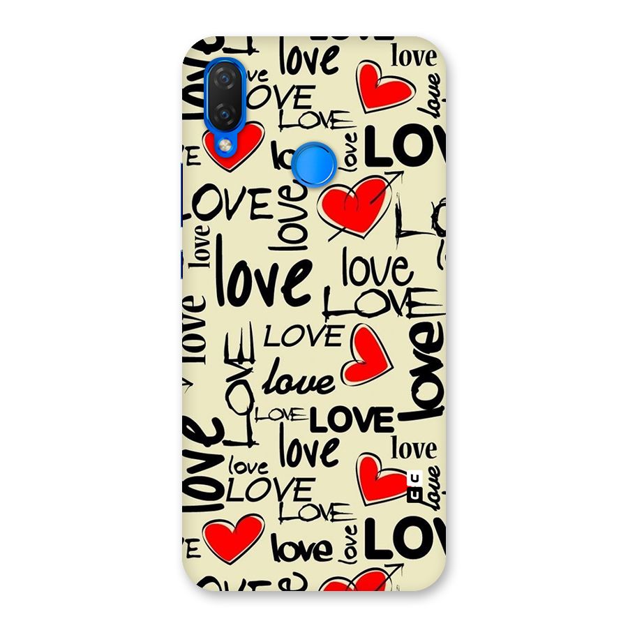 Love Hearts Pattern Back Case for Huawei P Smart+