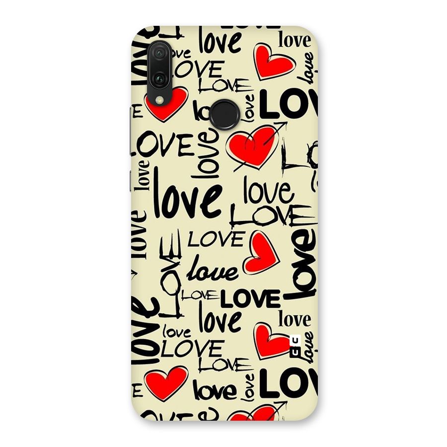 Love Hearts Pattern Back Case for Huawei Y9 (2019)