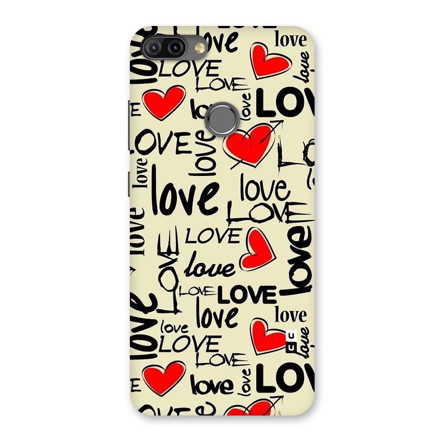 Love Hearts Pattern Back Case for Infinix Hot 6 Pro