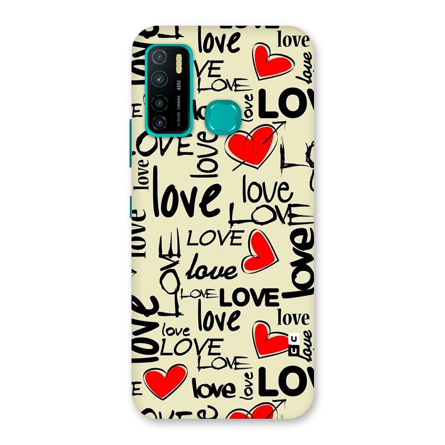 Love Hearts Pattern Back Case for Infinix Hot 9 Pro