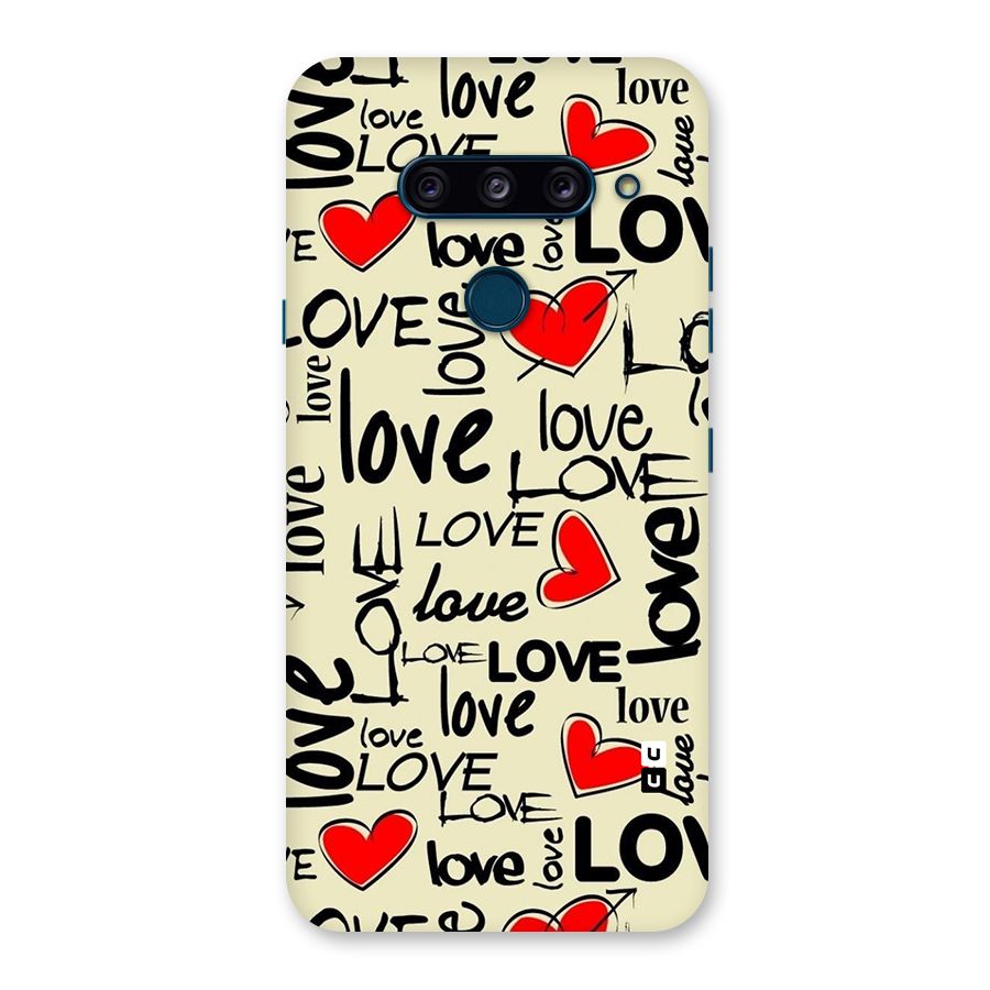 Love Hearts Pattern Back Case for LG  V40 ThinQ