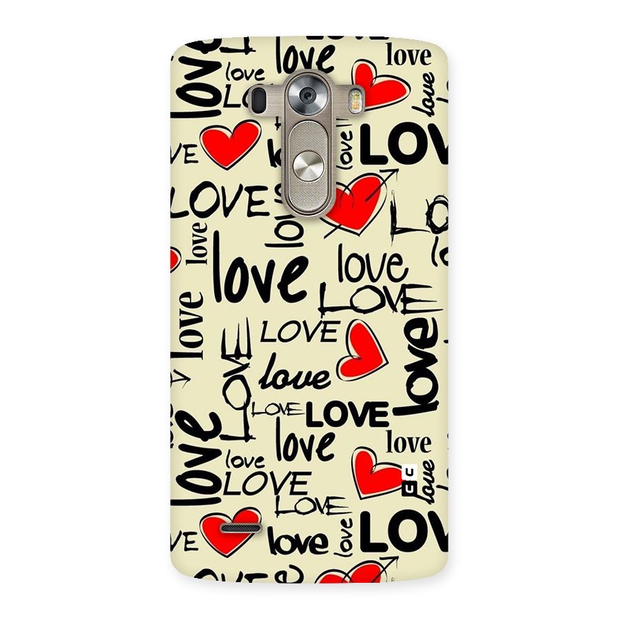 Love Hearts Pattern Back Case for LG G3