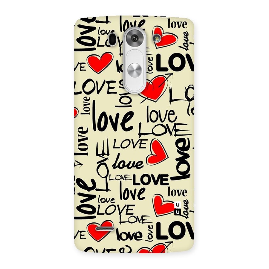 Love Hearts Pattern Back Case for LG G3 Beat
