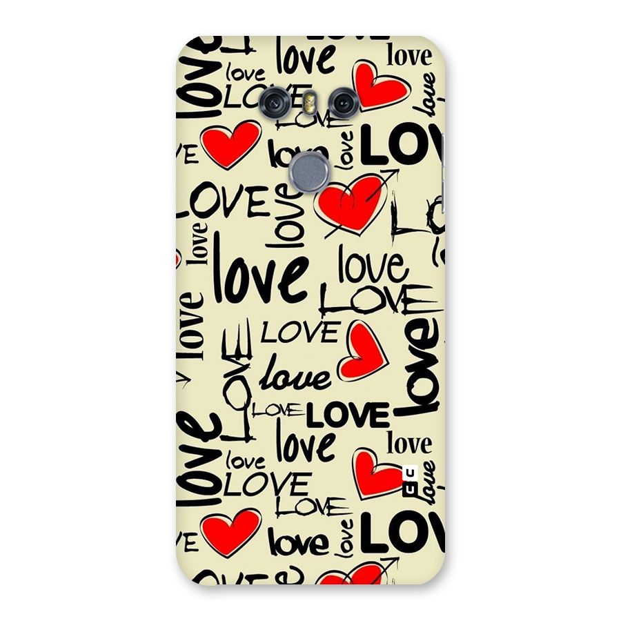 Love Hearts Pattern Back Case for LG G6