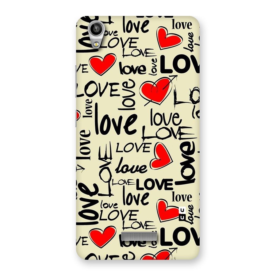 Love Hearts Pattern Back Case for Lava-Pixel-V1