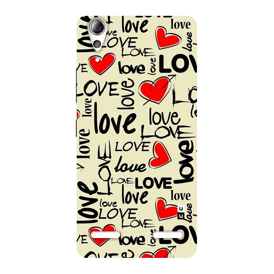 Love Hearts Pattern Back Case for Lenovo A6000