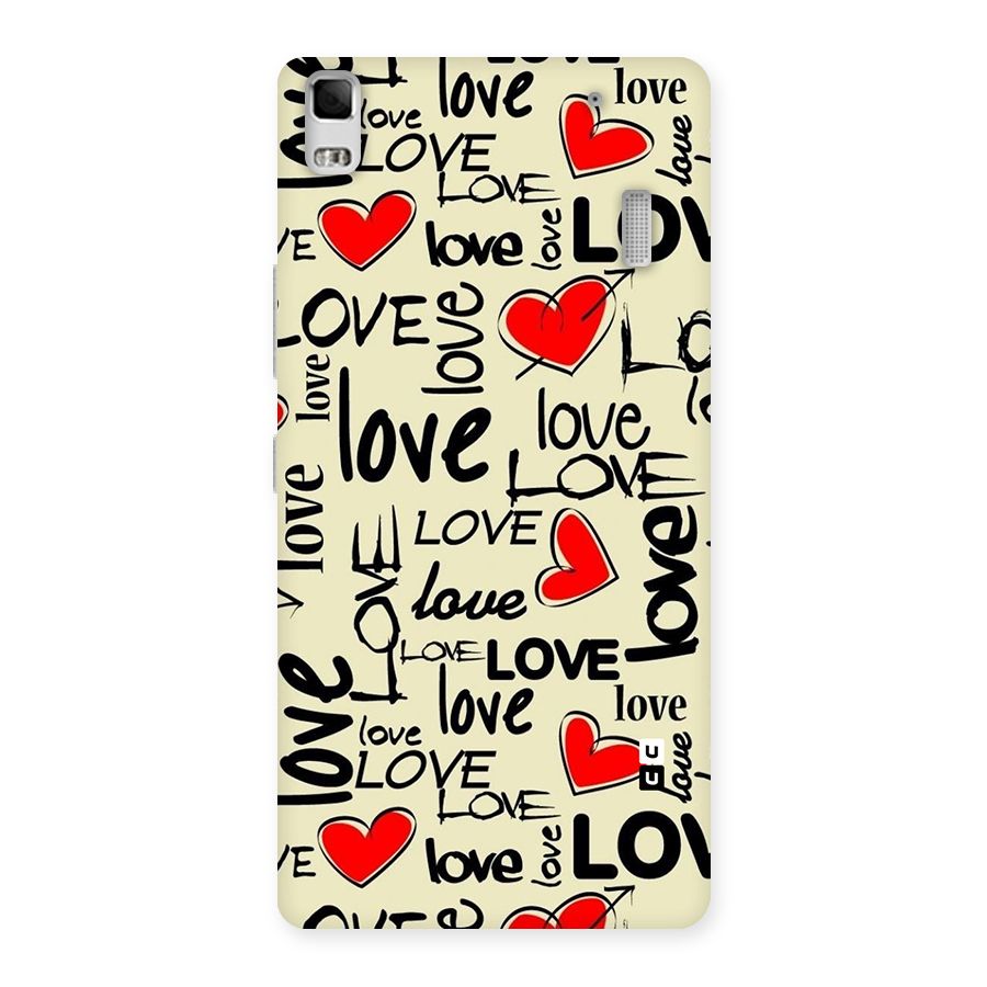 Love Hearts Pattern Back Case for Lenovo A7000