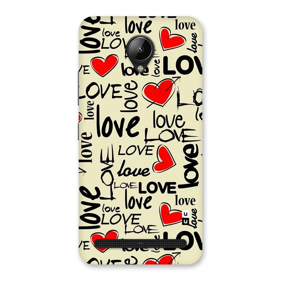 Love Hearts Pattern Back Case for Lenovo C2