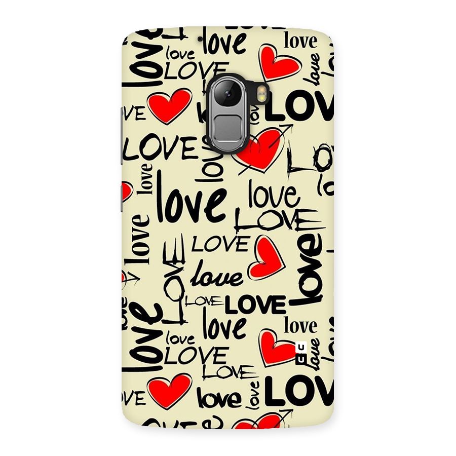 Love Hearts Pattern Back Case for Lenovo K4 Note
