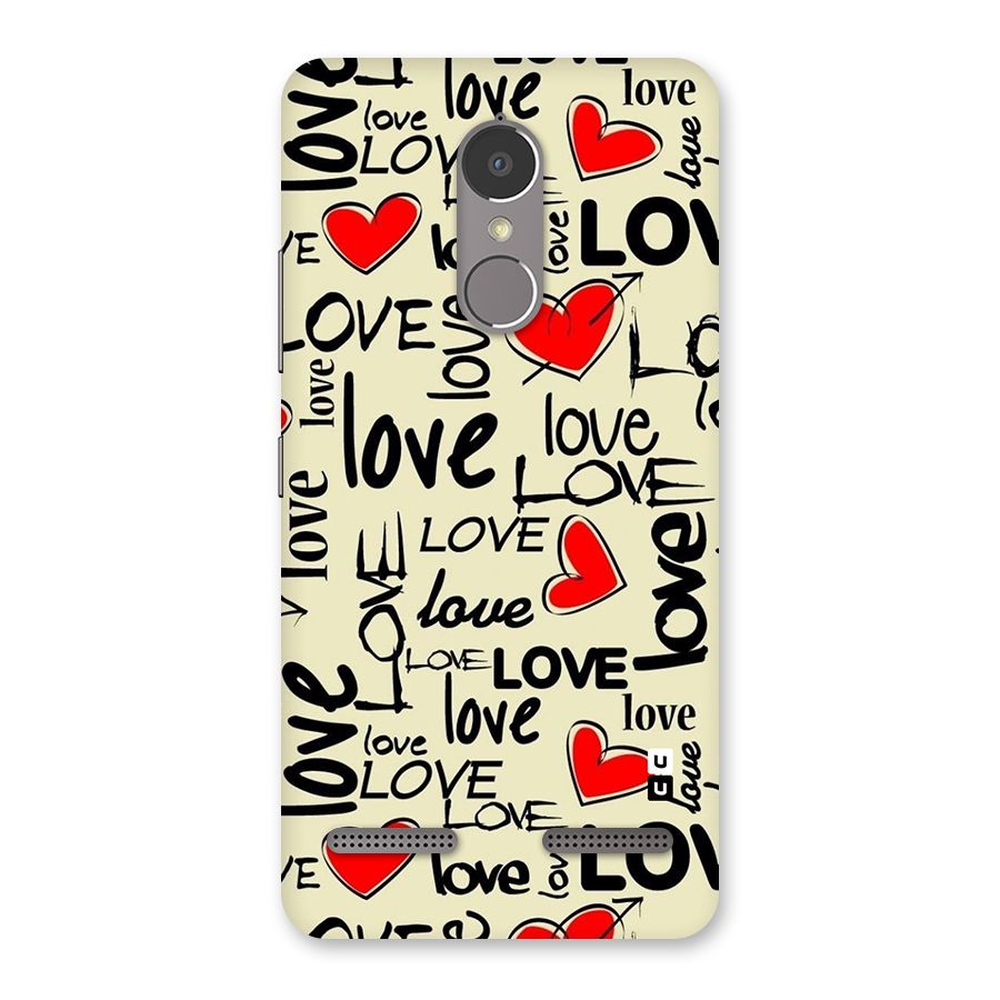 Love Hearts Pattern Back Case for Lenovo K6