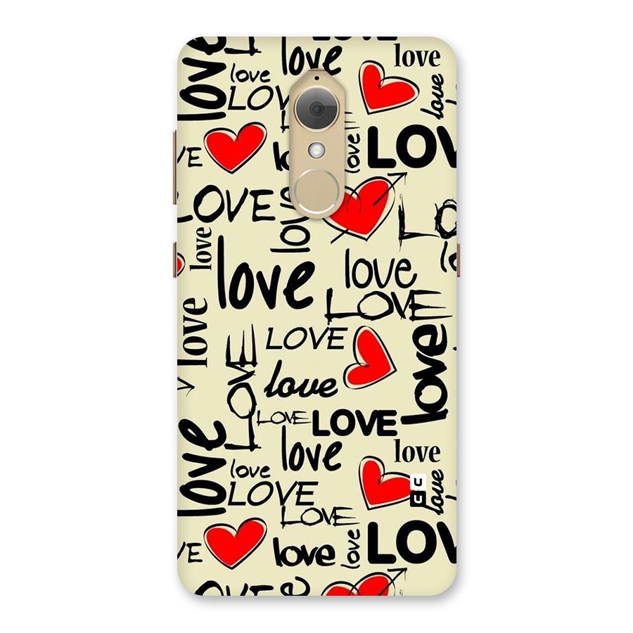 Love Hearts Pattern Back Case for Lenovo K8