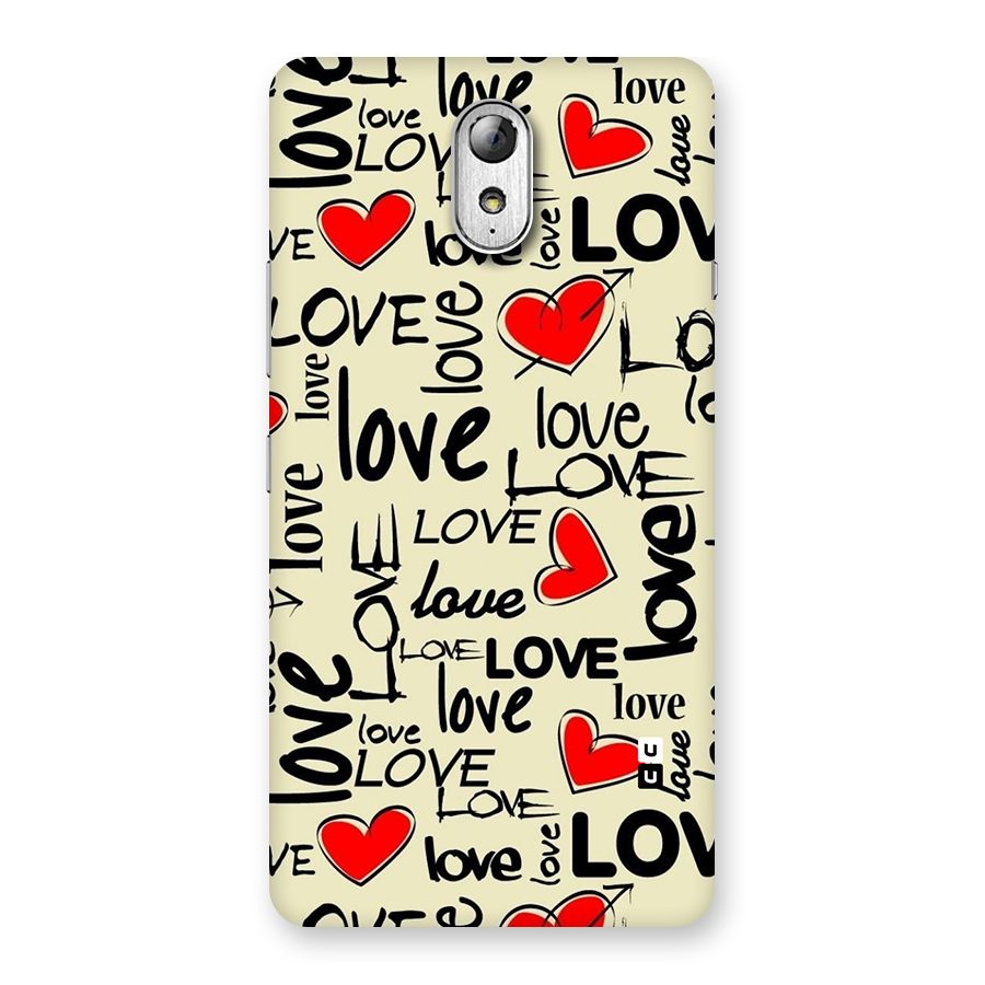 Love Hearts Pattern Back Case for Lenovo Vibe P1M