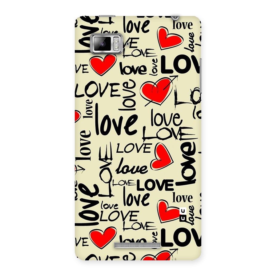 Love Hearts Pattern Back Case for Lenovo Vibe Z K910