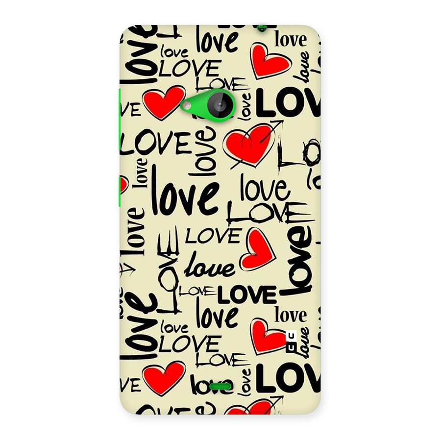 Love Hearts Pattern Back Case for Lumia 535