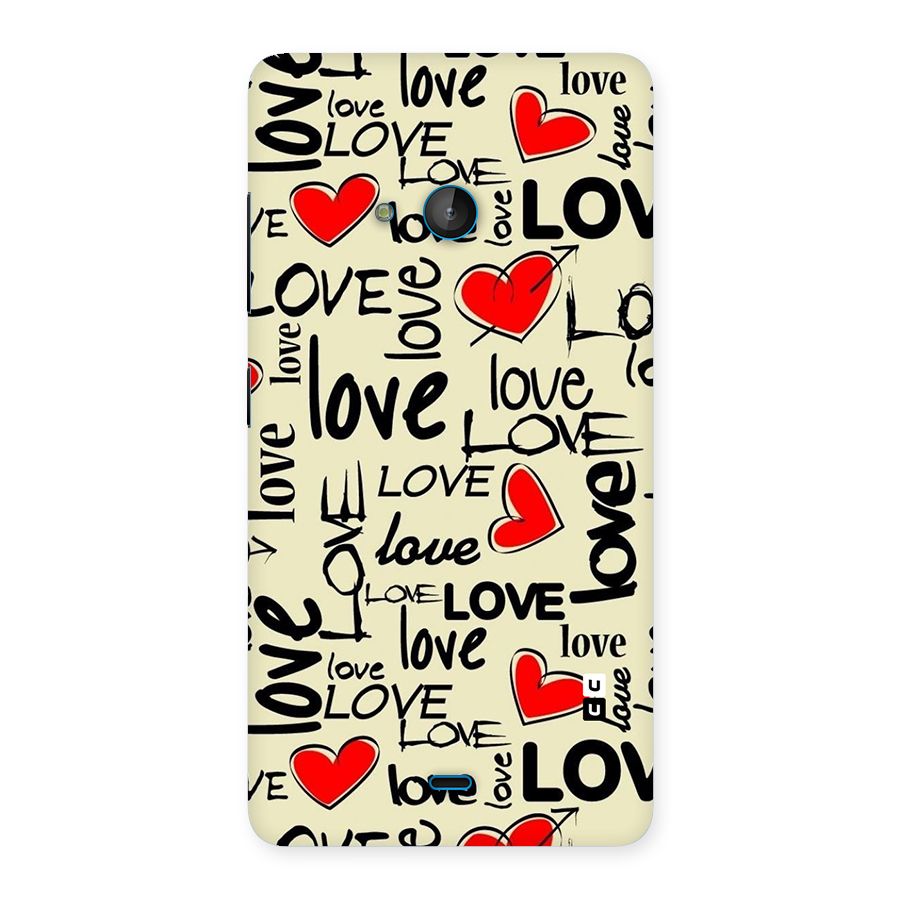 Love Hearts Pattern Back Case for Lumia 540