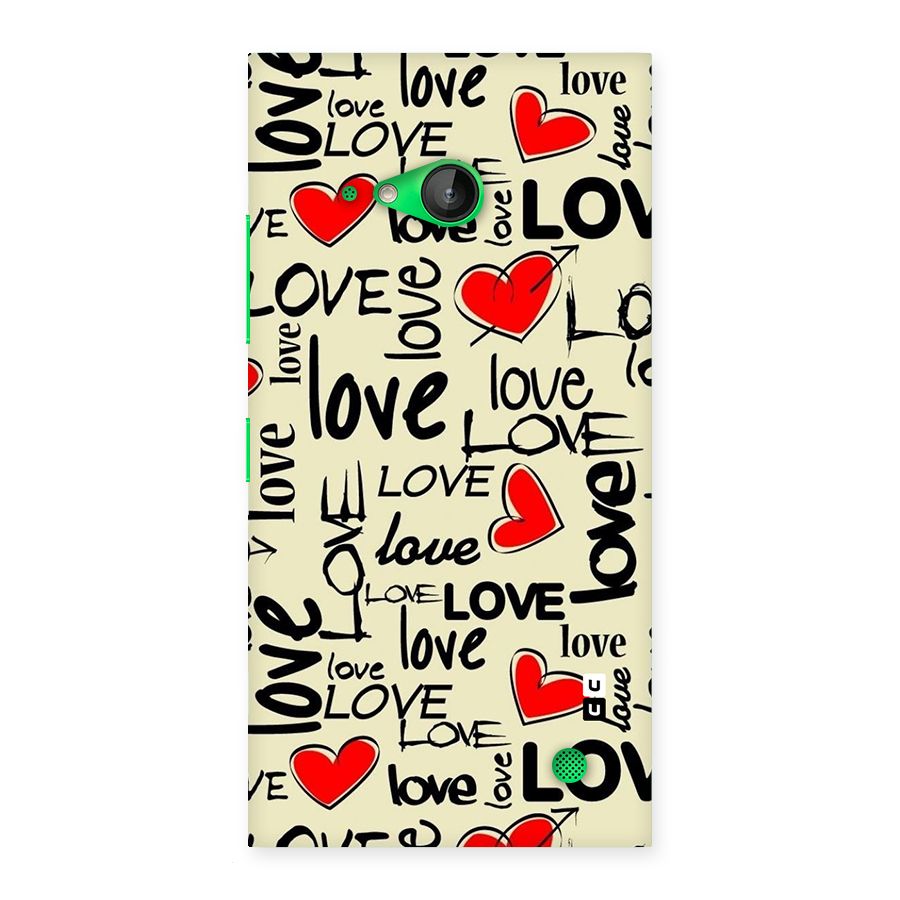 Love Hearts Pattern Back Case for Lumia 730