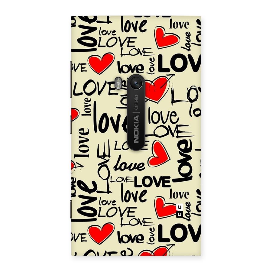 Love Hearts Pattern Back Case for Lumia 920