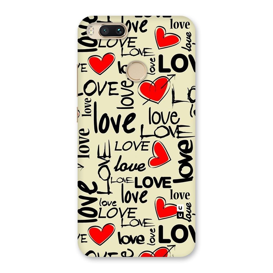 Love Hearts Pattern Back Case for Mi A1