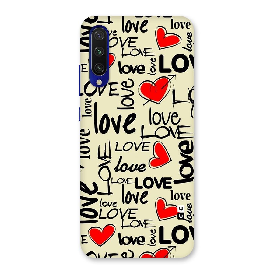 Love Hearts Pattern Back Case for Mi A3
