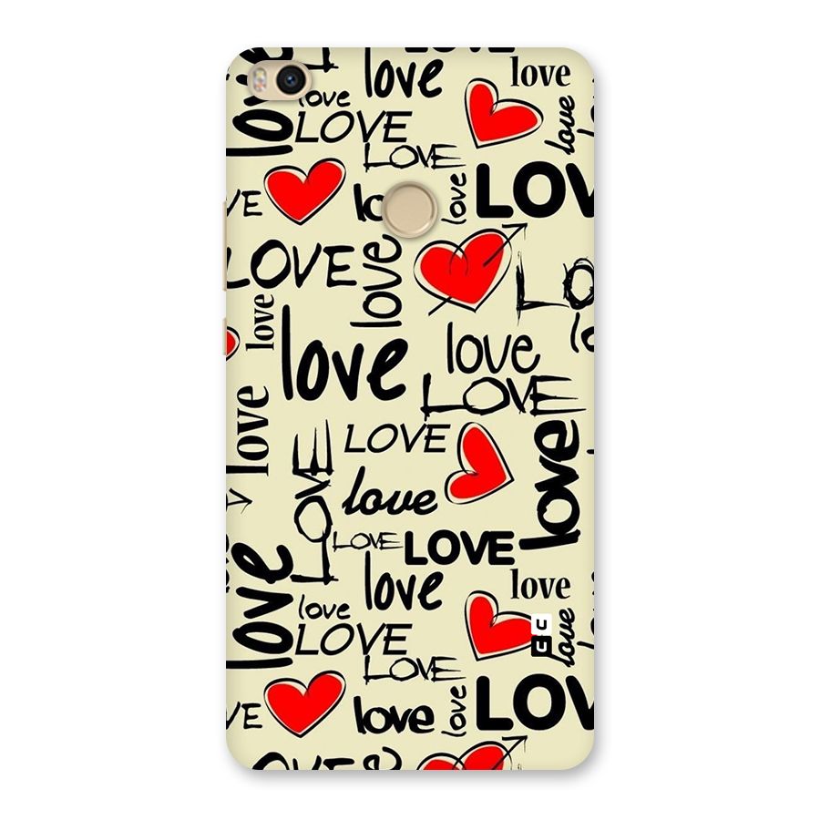 Love Hearts Pattern Back Case for Mi Max 2