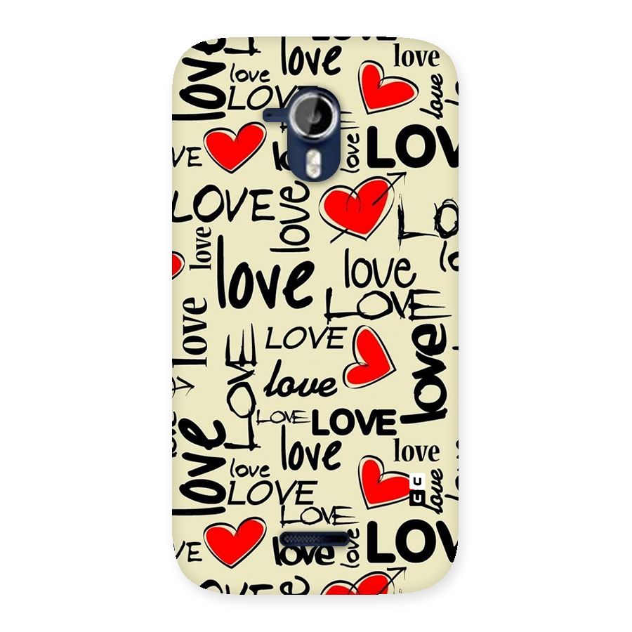 Love Hearts Pattern Back Case for Micromax Canvas Magnus A117