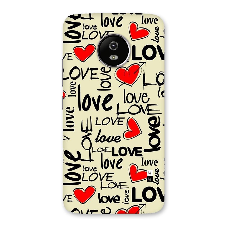 Love Hearts Pattern Back Case for Moto G5
