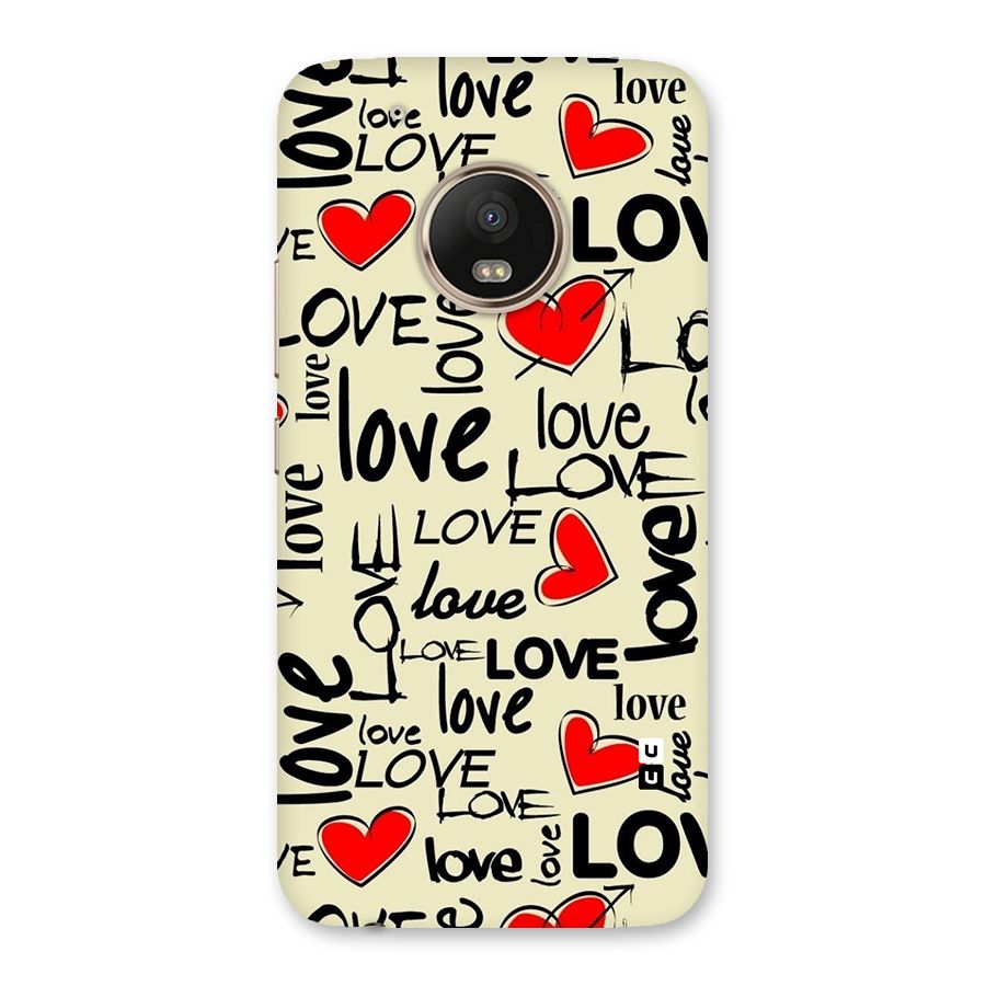 Love Hearts Pattern Back Case for Moto G5 Plus