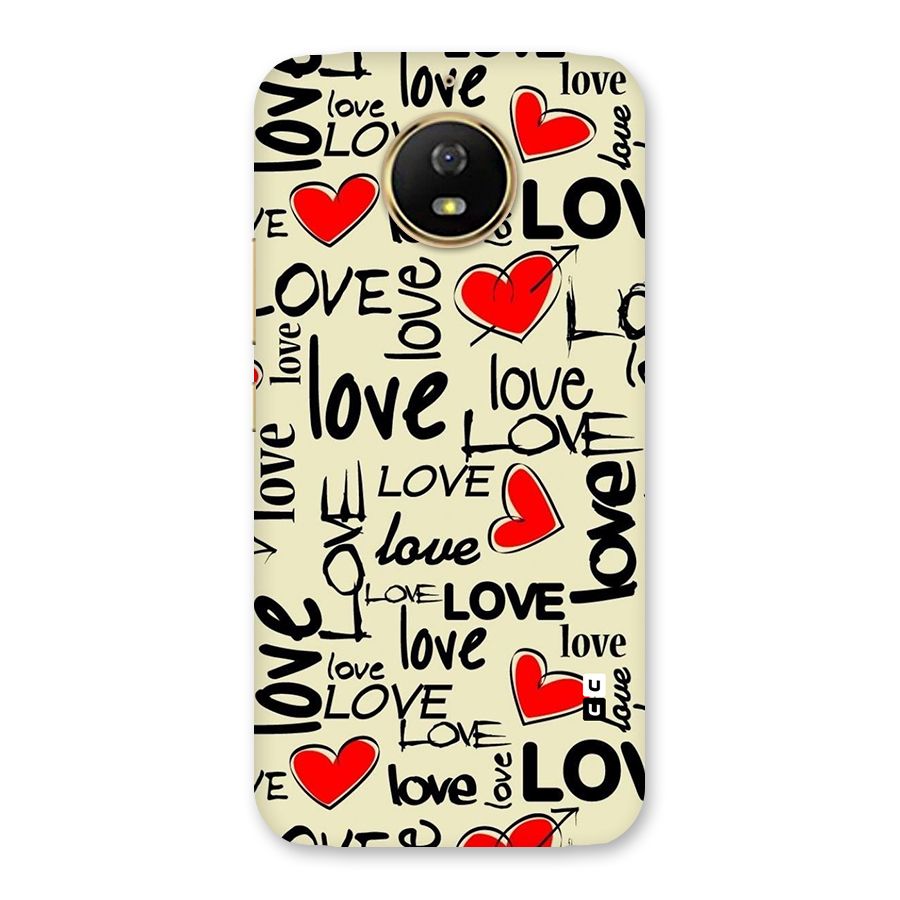 Love Hearts Pattern Back Case for Moto G5s