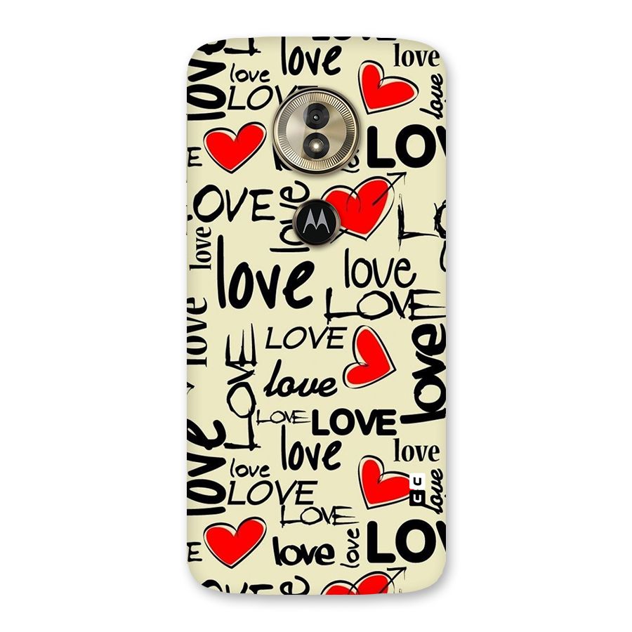 Love Hearts Pattern Back Case for Moto G6 Play