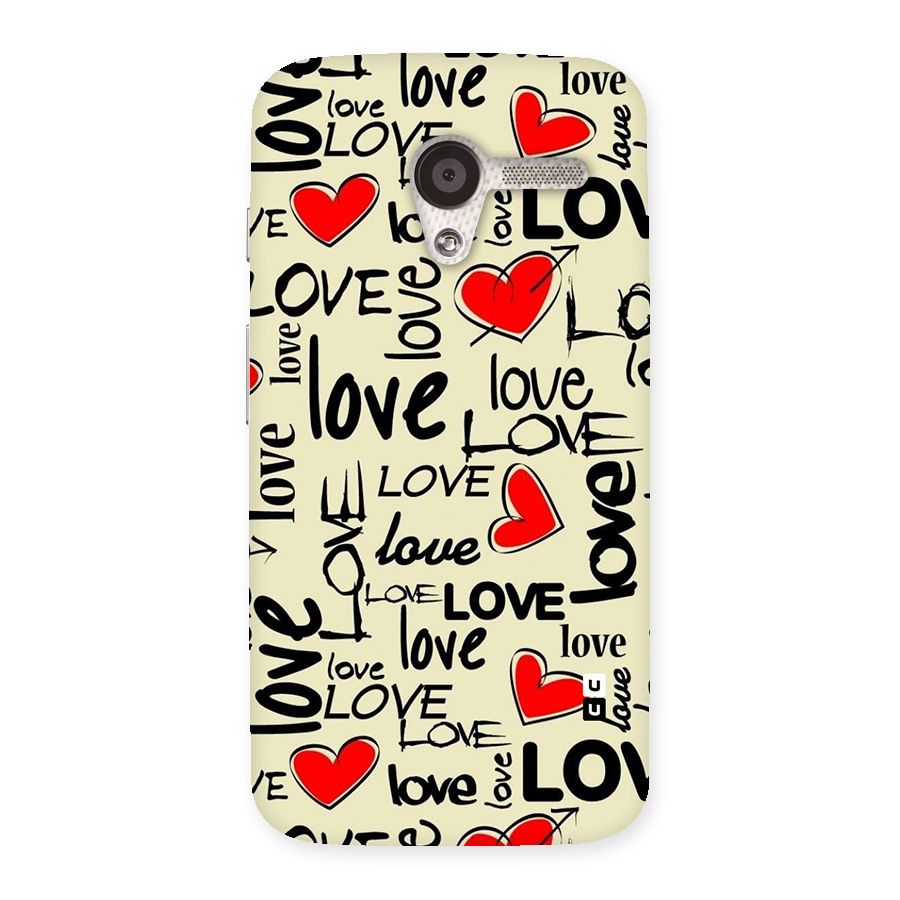 Love Hearts Pattern Back Case for Moto X