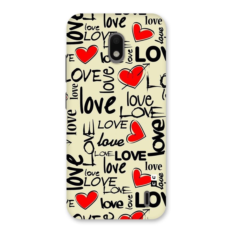Love Hearts Pattern Back Case for Nokia 2.2