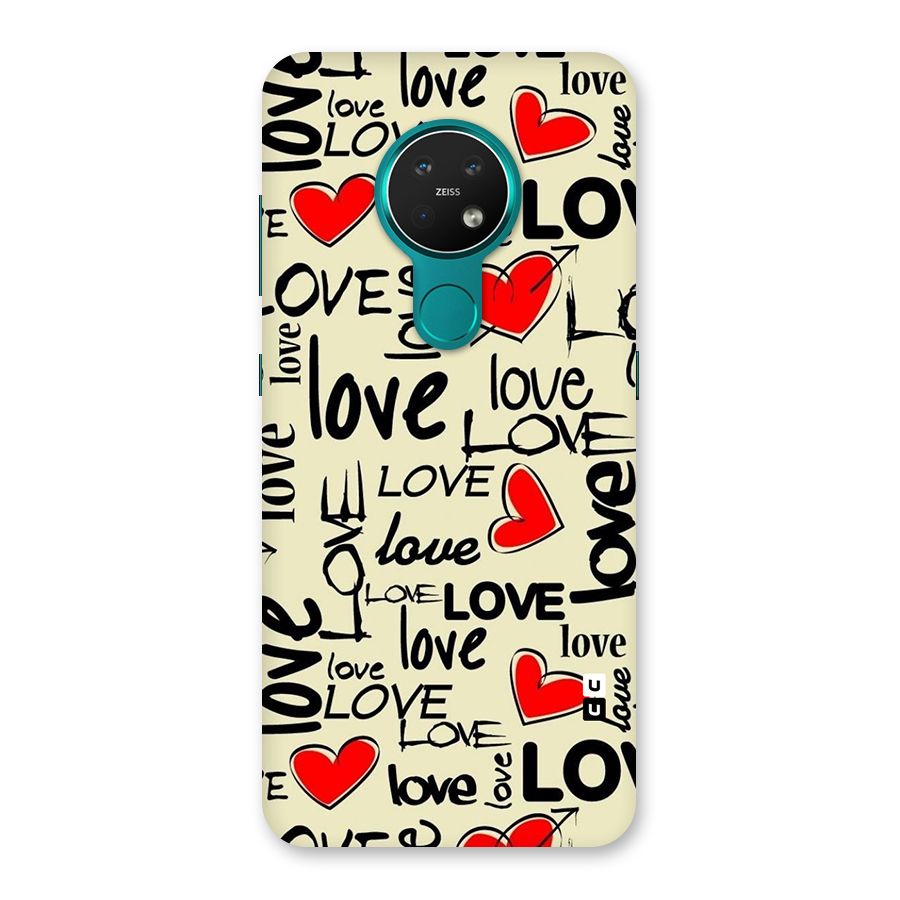 Love Hearts Pattern Back Case for Nokia 7.2