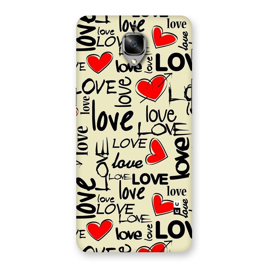 Love Hearts Pattern Back Case for OnePlus 3