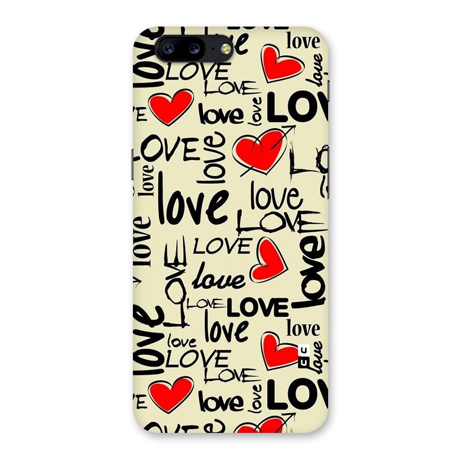 Love Hearts Pattern Back Case for OnePlus 5